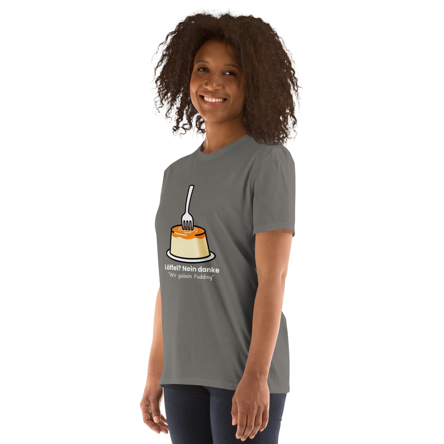 Pudding mit Gabel Unisex T-Shirt Dark Shades Charcoal