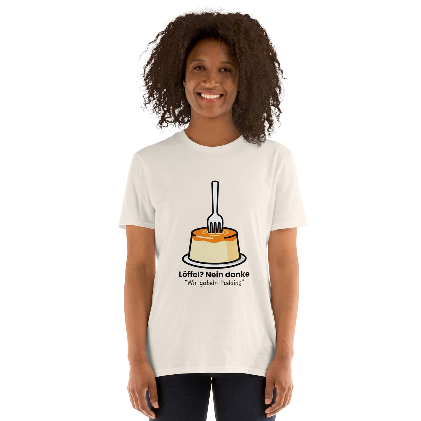 Pudding mit Gabel Unisex T-Shirt Light Colors Natural