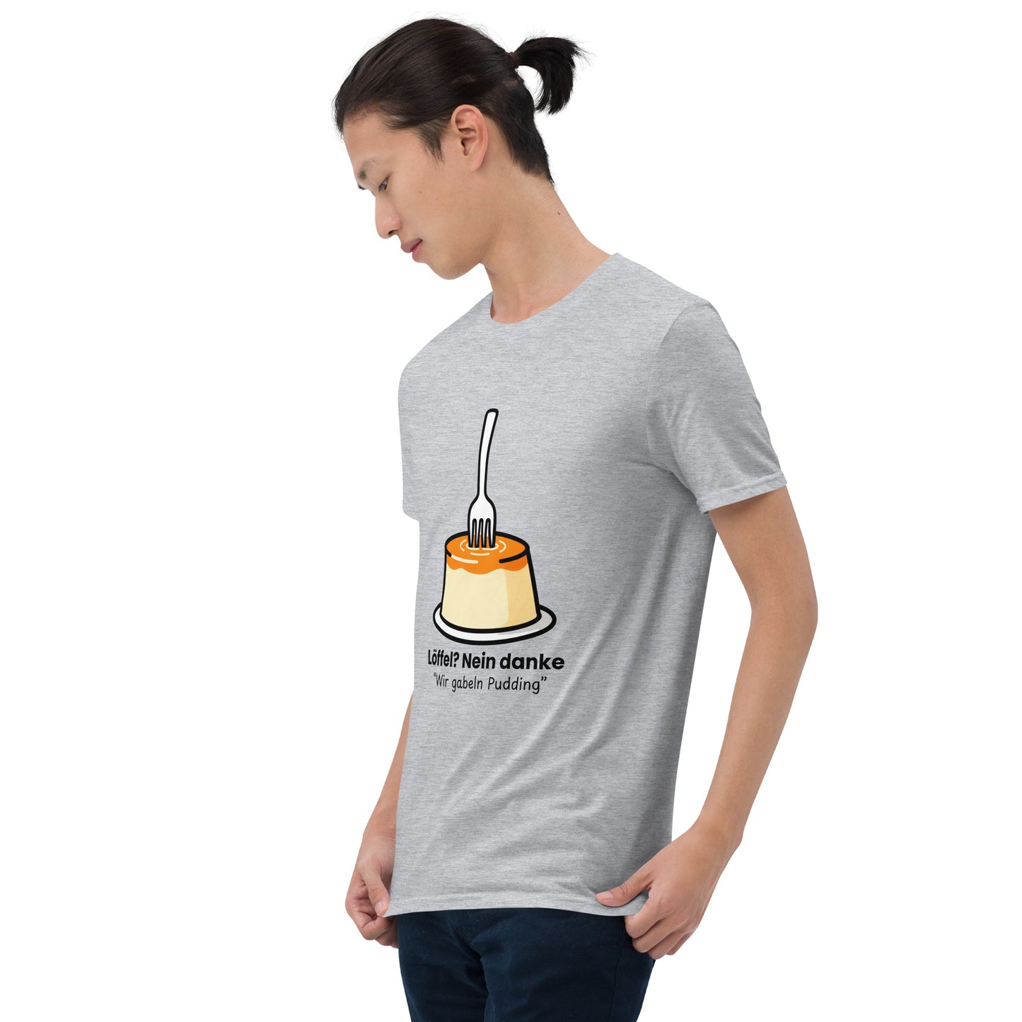 Pudding mit Gabel Unisex T-Shirt Light Colors Sport Grey