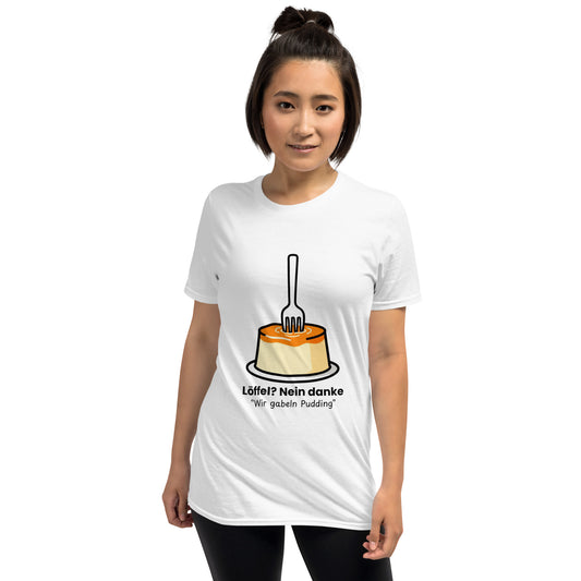 Pudding mit Gabel Unisex T-Shirt Light Colors White
