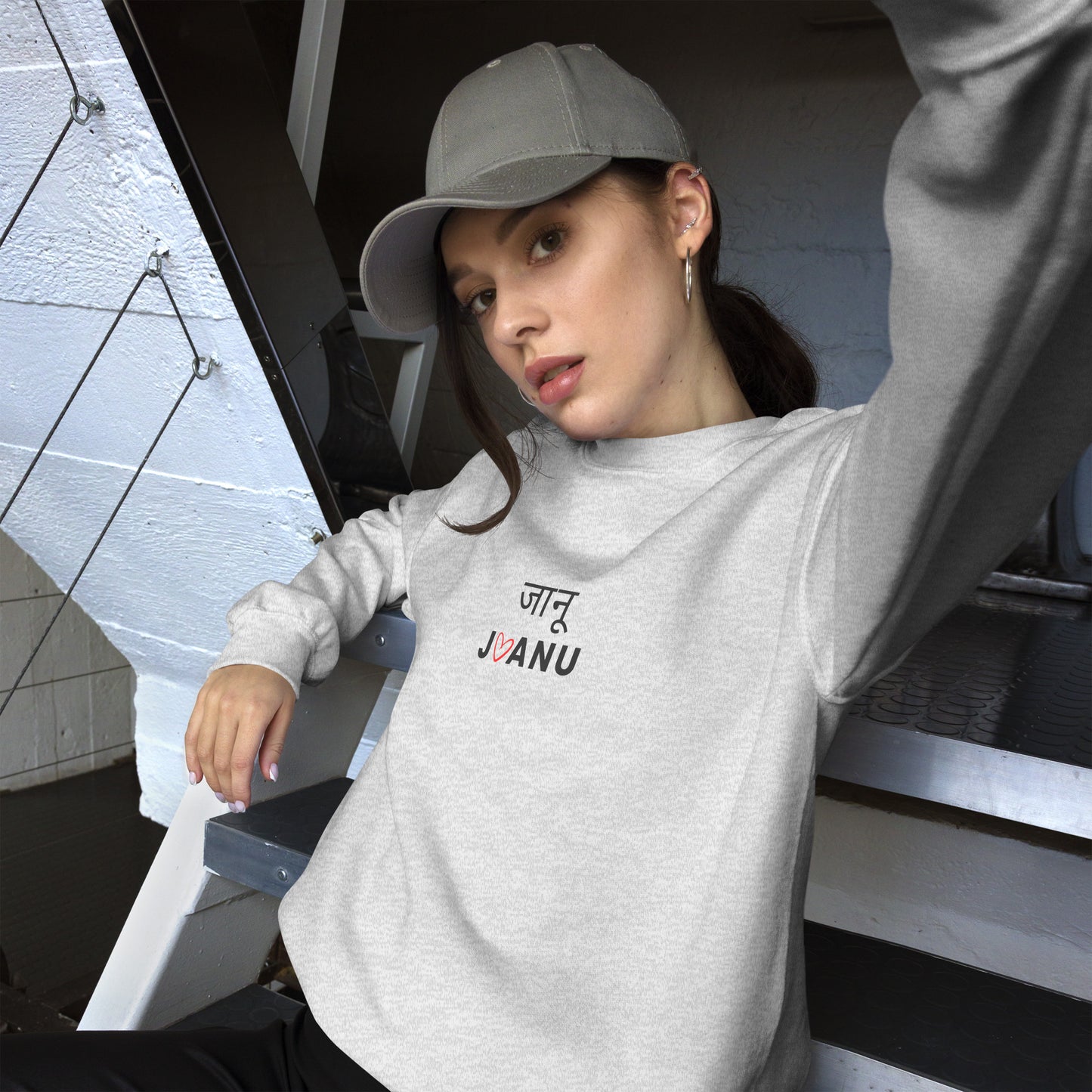 Jaanu Hindi Unisex Sweatshirt Ash