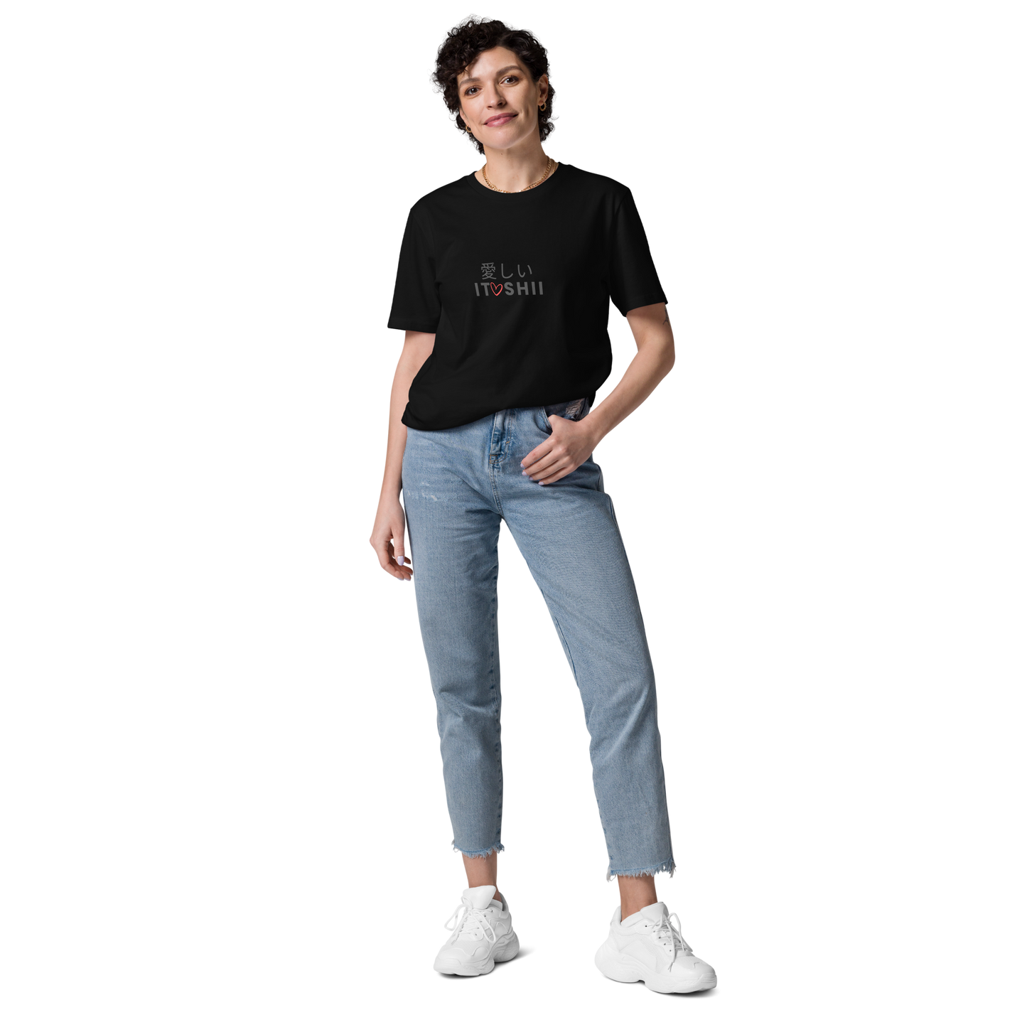 Itoshii Japanese T-shirt - Premium Female Organic Cotton Tee Black