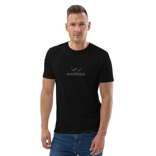Marhaba Arabic T-Shirt - Organic Cotton Unisex Style Black