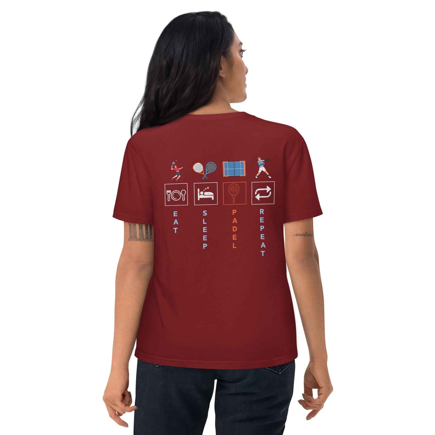 Padel T-Shirt Unisex Organic Cotton for Eco-Friendly Athletes