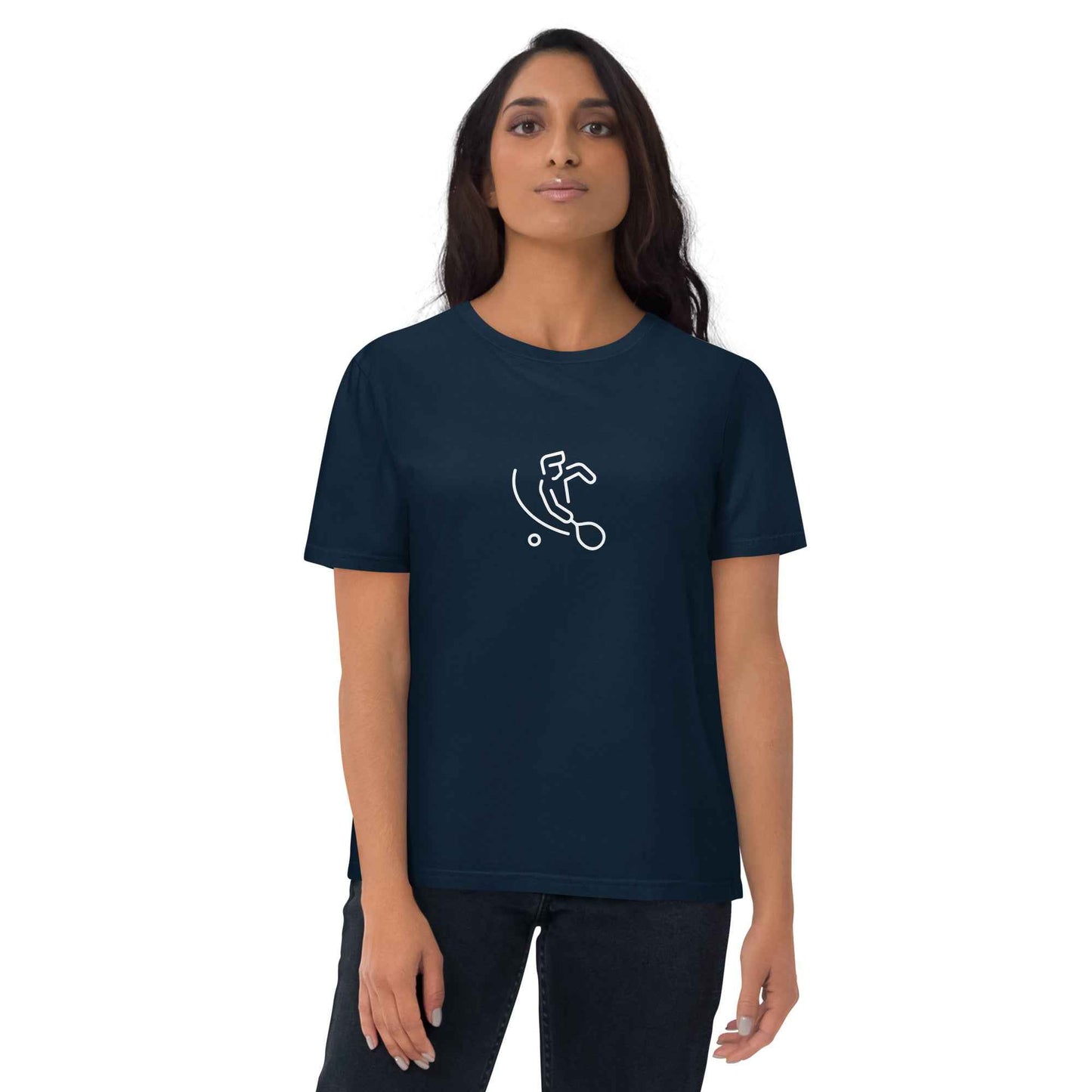Padel T-Shirt Unisex Organic Cotton for Eco-Friendly Athletes French Navy