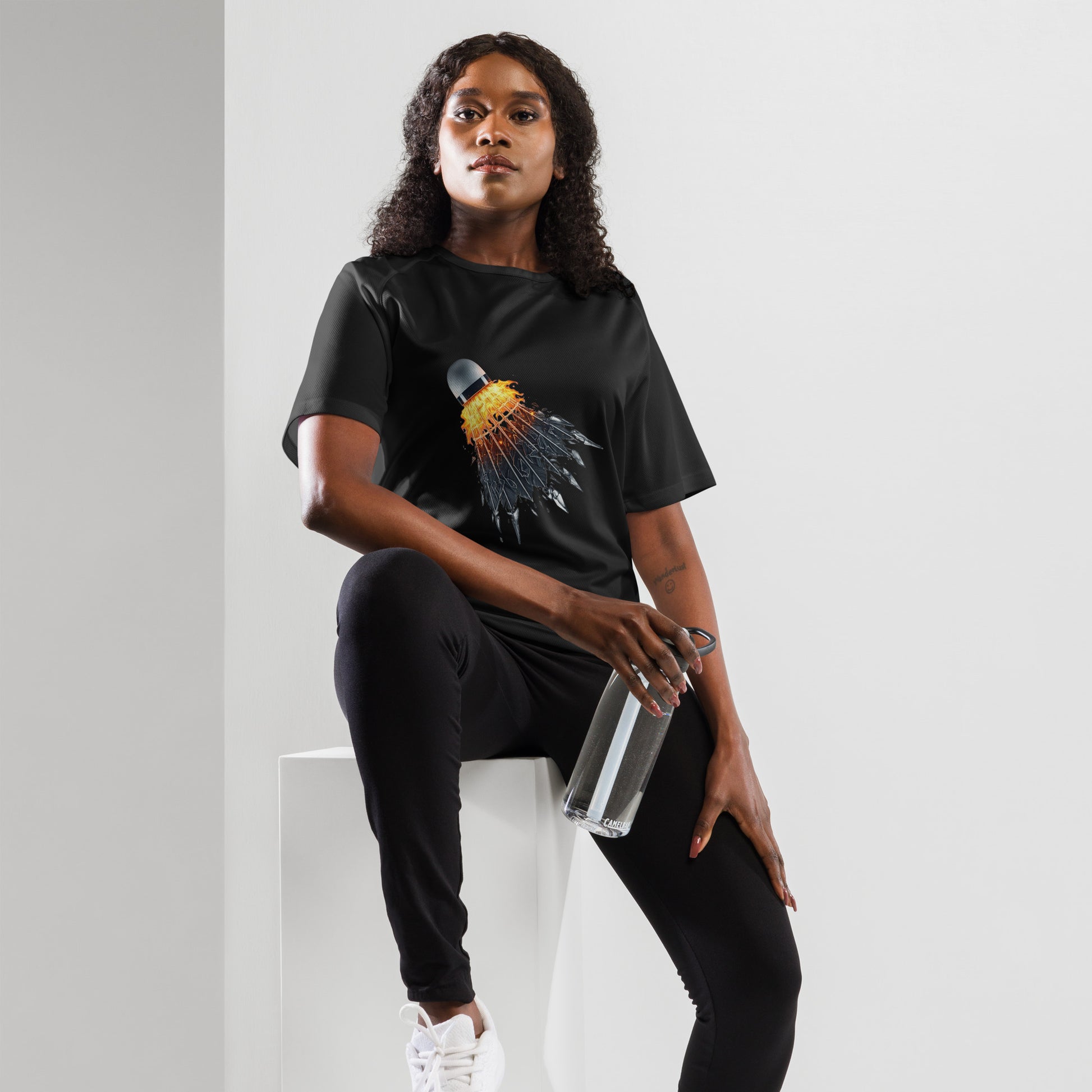 Fireball Badminton Unisex Sports Jersey Black