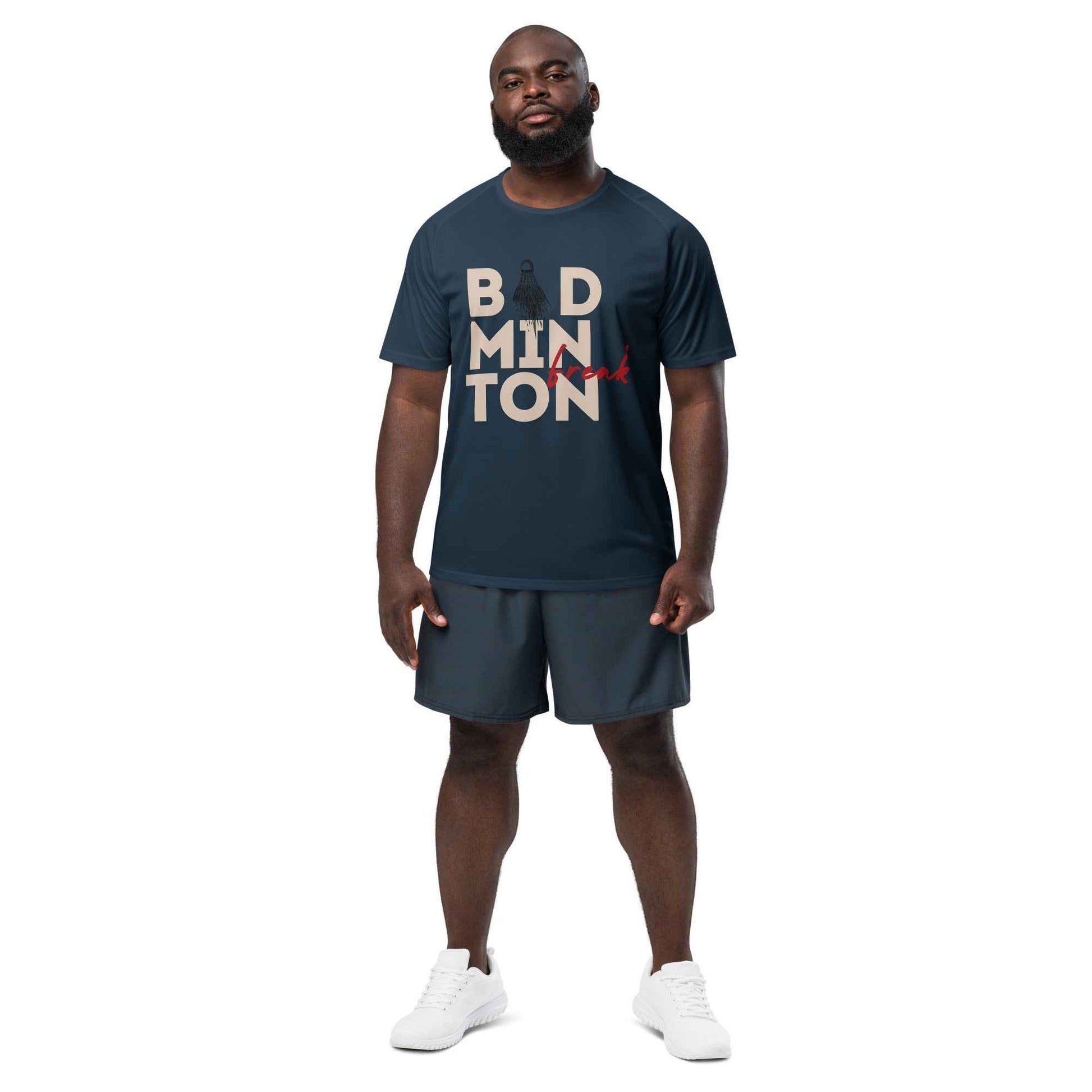 Shuttle Obsession Badminton Unisex Sports Jersey French Navy
