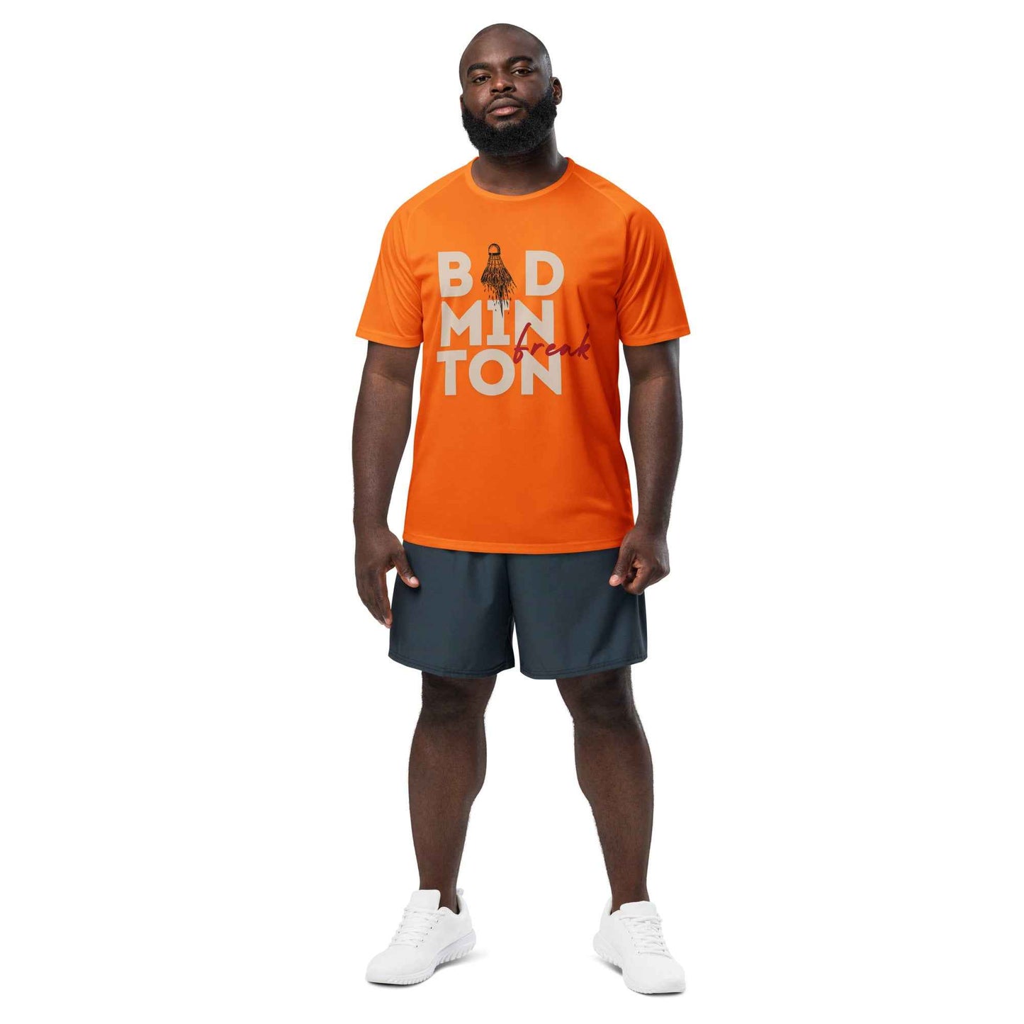Shuttle Obsession Badminton Unisex Sports Jersey Neon Orange