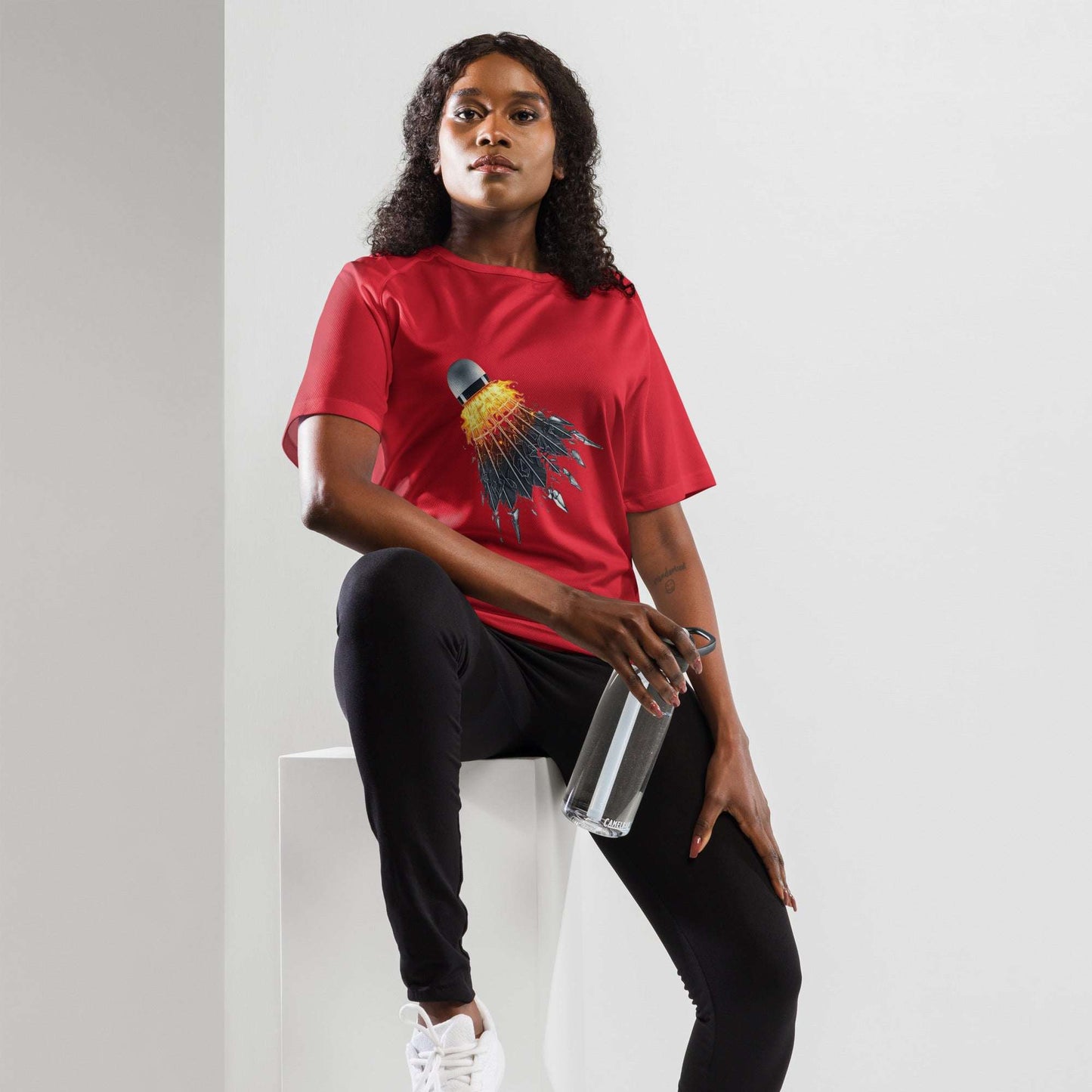 Fireball Badminton Unisex Sports Jersey Red